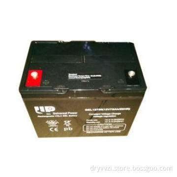 Green military Battery lead acid , 12V 75Ah lawn tractor ba